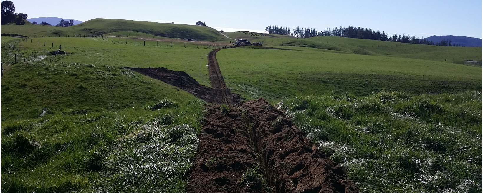 Trench in paddock